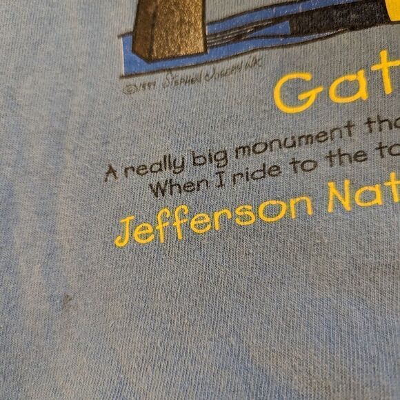 Kids 90s vintage Gateway Arch Missouri T-shirt size 6-8 - Picture 4 of 4